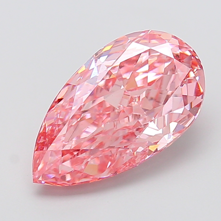 4.83 ct Pear lab grown diamond Pink VS1