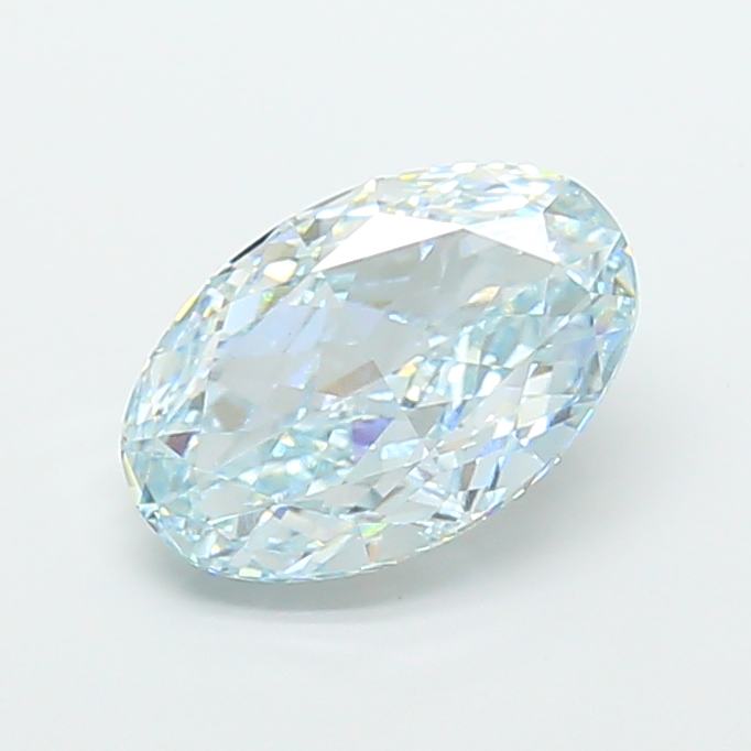 4.96 ct Oval lab grown diamond Green VVS2