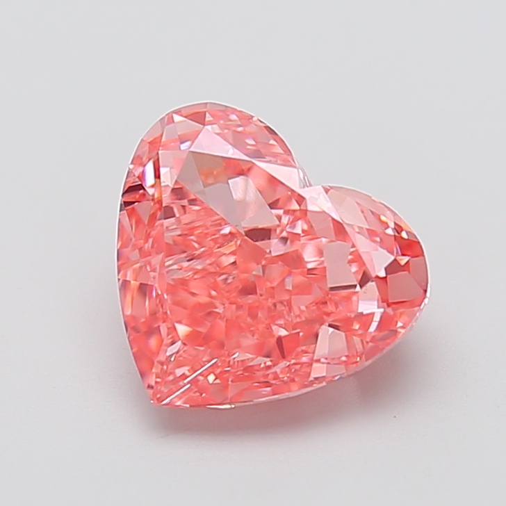 3.61 ct Heart lab grown diamond Pink VS1