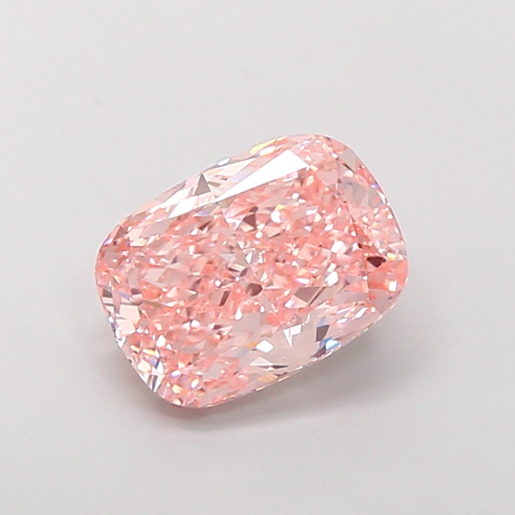 4.58 ct Cushion lab grown diamond Pink VS1