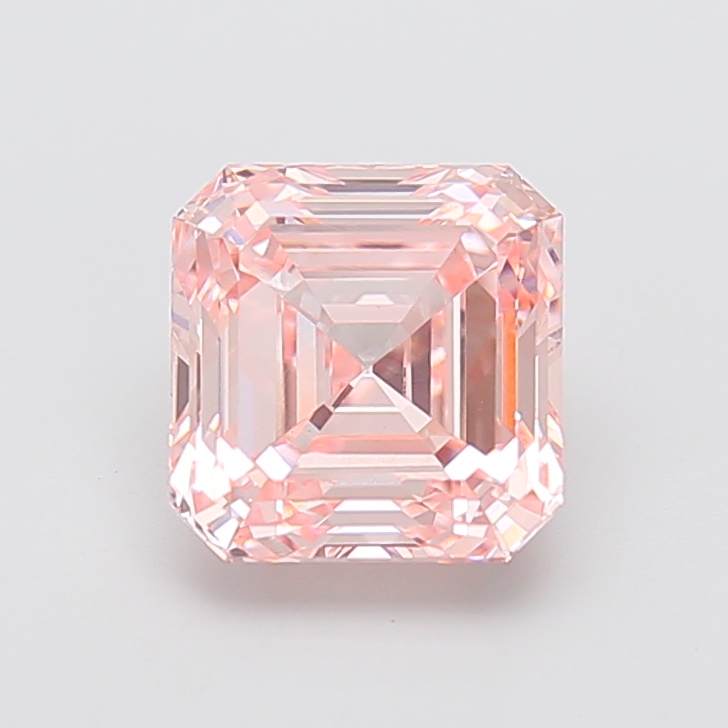 3.52 ct Asscher lab grown diamond Pink VS1