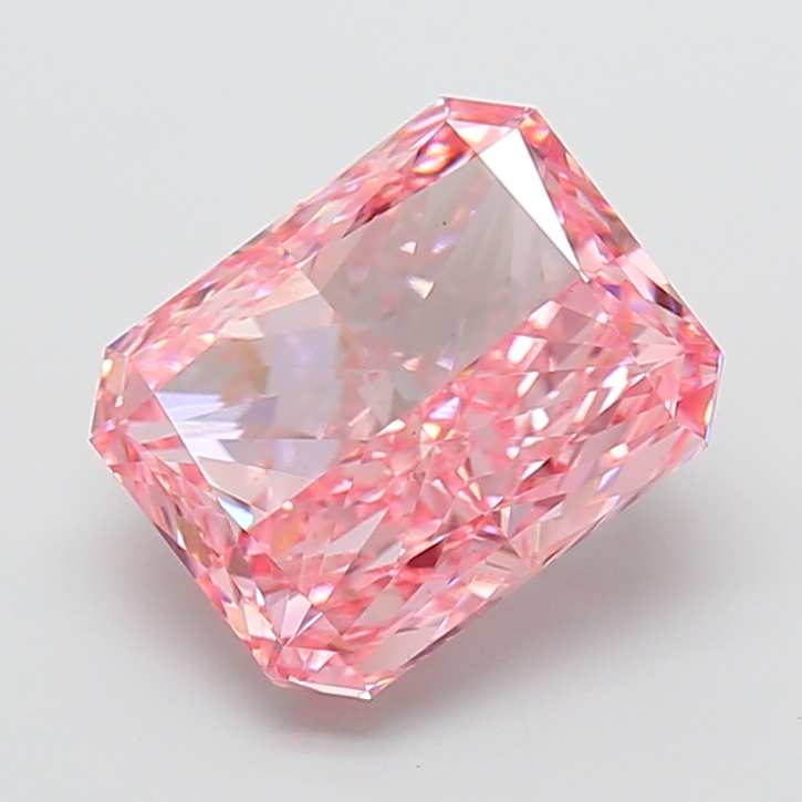 5.04 ct Radiant, Fancy Vivid Pink Pink VS1 IGI CVD