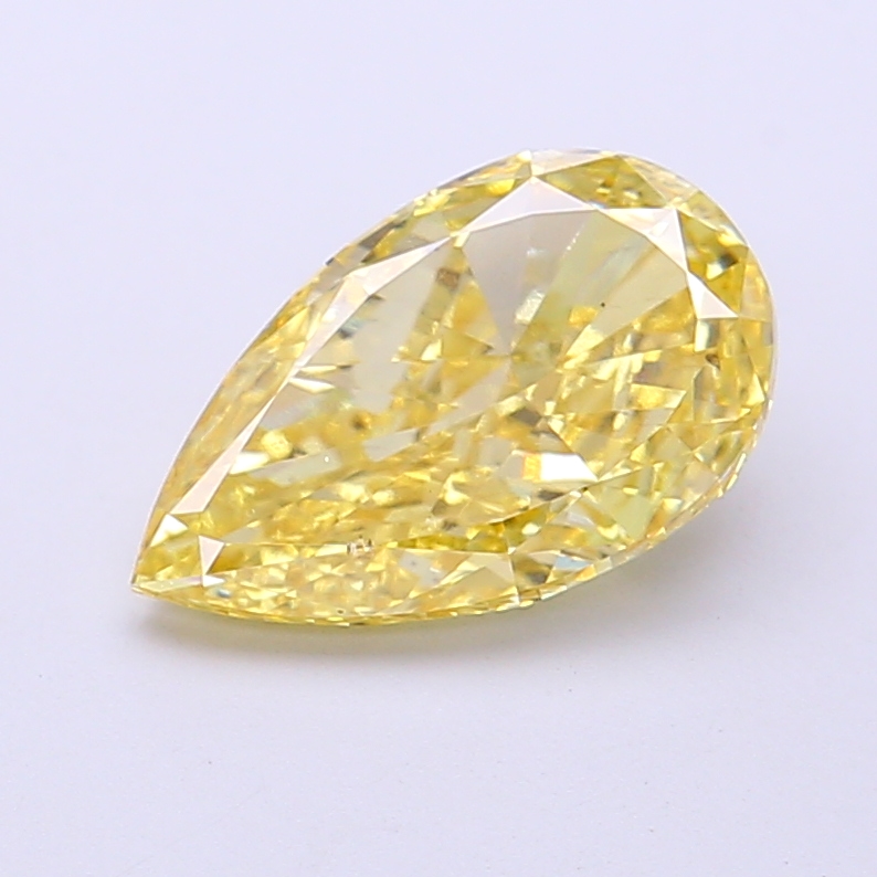 2.00 ct Pear Fancy Vivid Yellow Lab-Grown Diamond