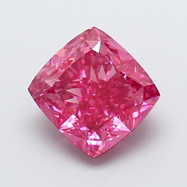 3.05 ct Cushion Fancy Vivid Pink Lab-Grown Diamond