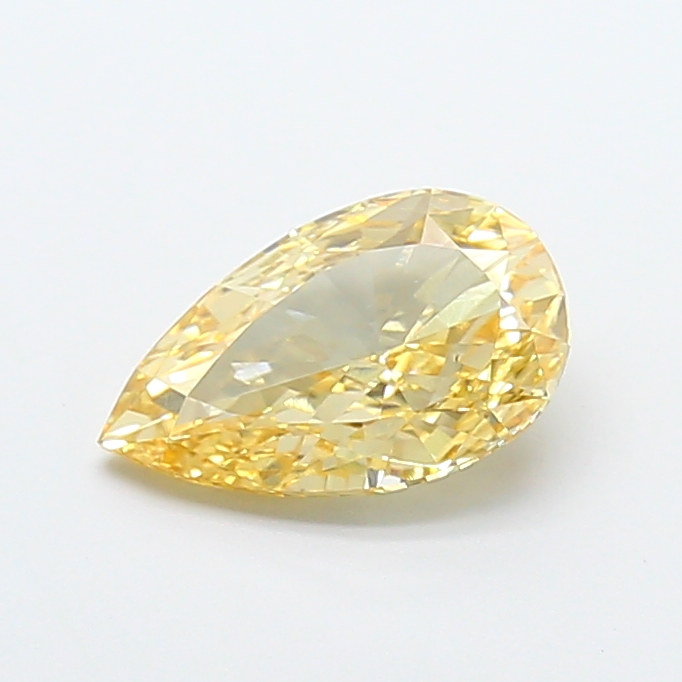 2.00 ct Pear Fancy Intense Yellow Lab-Grown Diamond