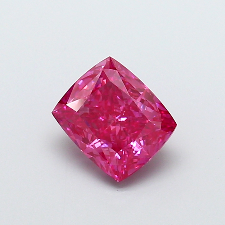3.02 ct Cushion Fancy Vivid Pink Lab-Grown Diamond