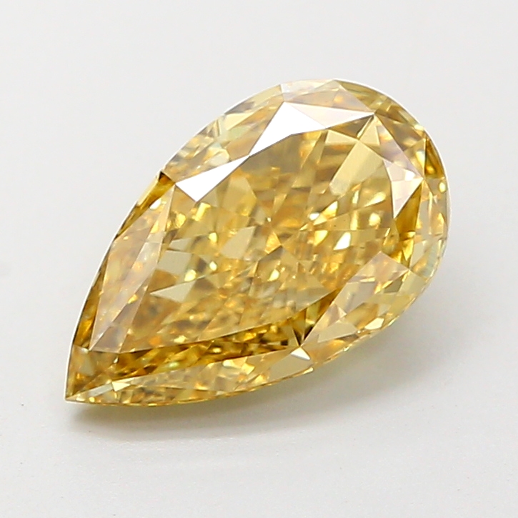 2.04 ct Pear Fancy Vivid Yellow Lab-Grown Diamond