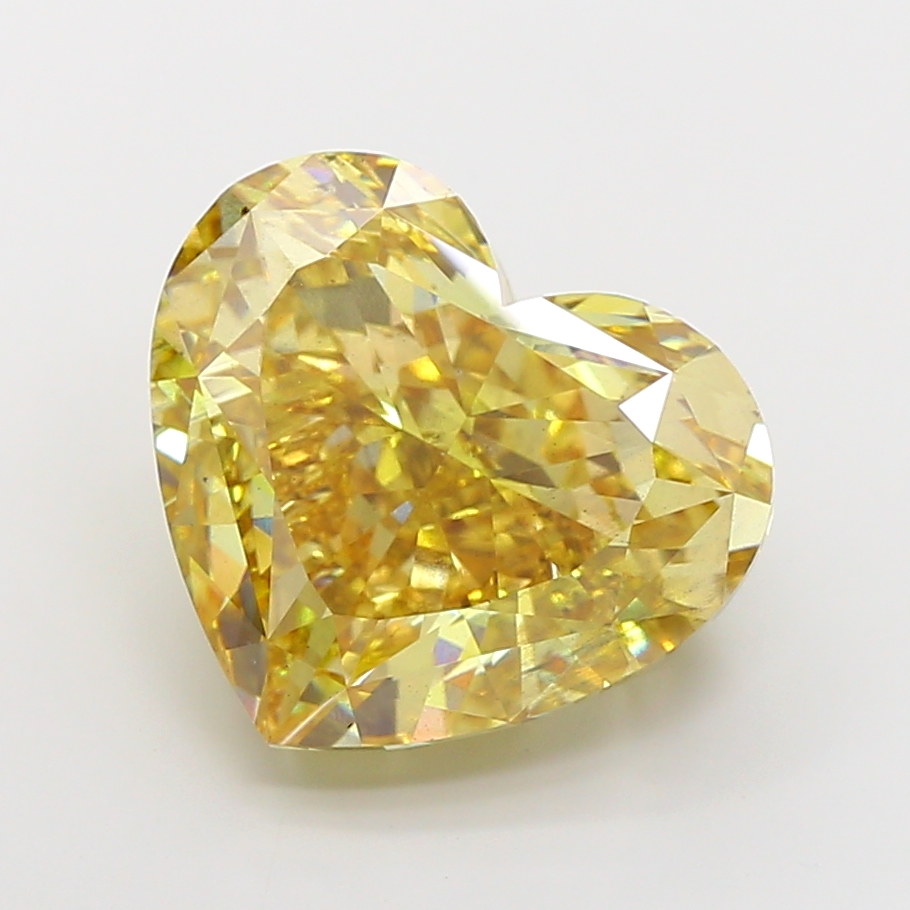21.00 ct Heart Fancy Intense Yellow Lab-Grown Diamond