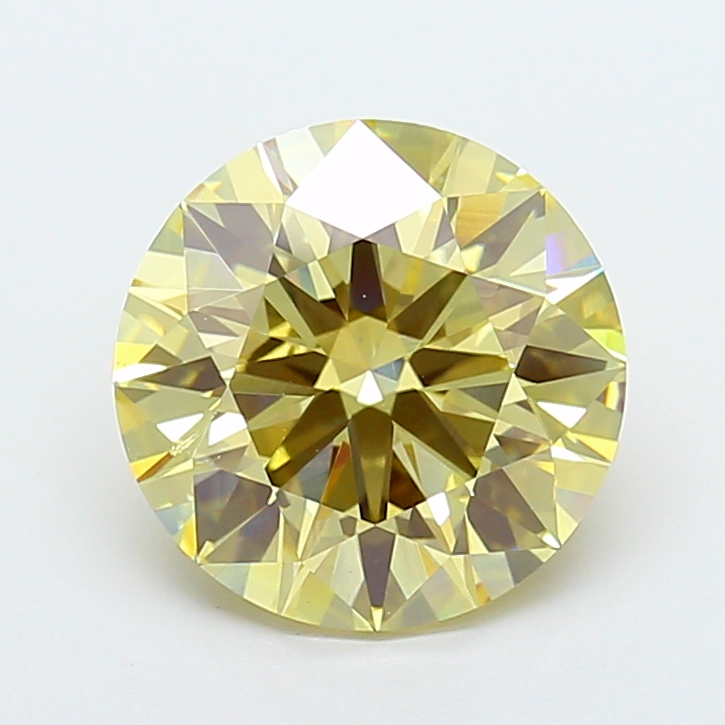 5.01 ct Round Fancy Intense Yellow Lab-Grown Diamond