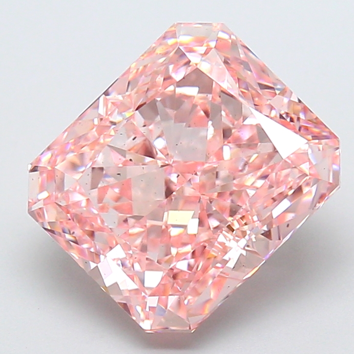 5.02 ct Radiant Fancy Vivid Pink Lab-Grown Diamond