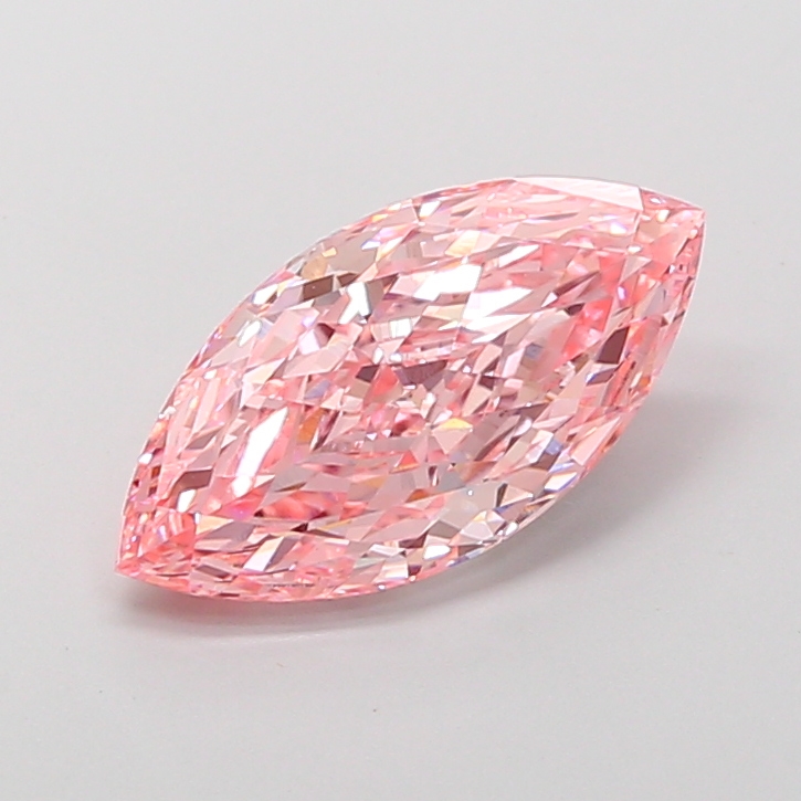 3.63 ct Marquise lab grown diamond Pink VVS2