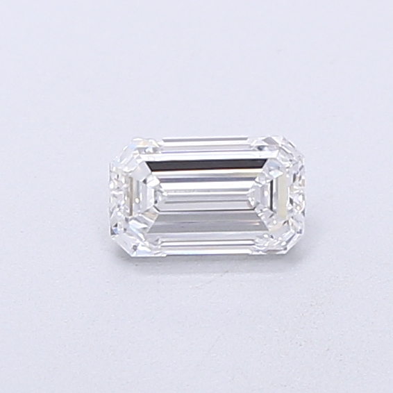 Actual 0.38 carat D Emerald lab-grown diamond