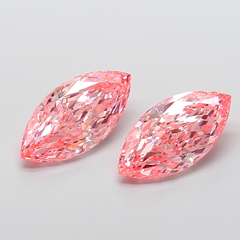 3.62 ct Marquise lab grown diamond Pink VS1